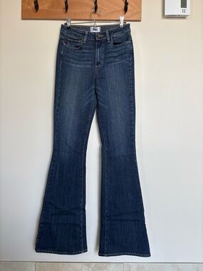 PAIGE High Rise Bell Canyon Flare Jeans 27 Long Inseam Stretch Denim